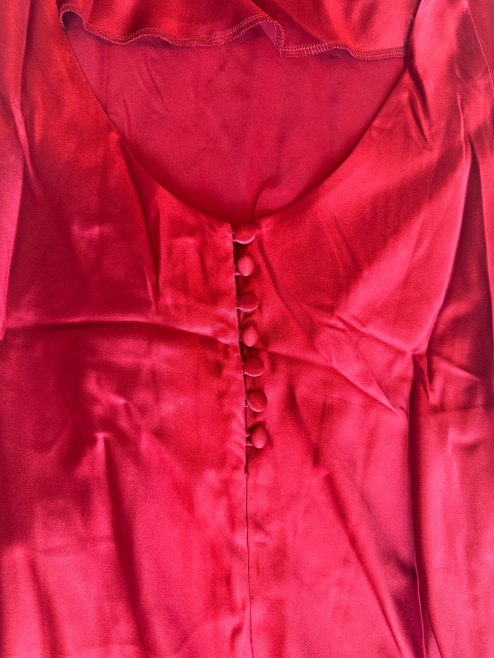 Reformation NWT Jeany Silk Dress Sangre XS MSRP $348 - Picture 7 of 10